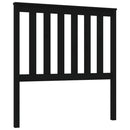sengegærde 96x6x101 cm massivt fyrretræ sort