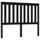 sengegærde 126x6x101 cm massivt fyrretræ sort