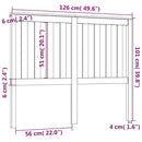 sengegærde 126x6x101 cm massivt fyrretræ sort