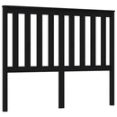 sengegærde 146x6x101 cm massivt fyrretræ sort