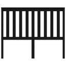 sengegærde 146x6x101 cm massivt fyrretræ sort