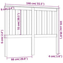 sengegærde 146x6x101 cm massivt fyrretræ sort