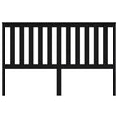 sengegærde 166x6x101 cm massivt fyrretræ sort