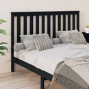sengegærde 166x6x101 cm massivt fyrretræ sort