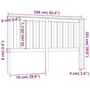 sengegærde 166x6x101 cm massivt fyrretræ sort