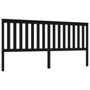sengegærde 206x6x101 cm massivt fyrretræ sort