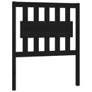 sengegærde 80,5x4x100 cm massivt fyrretræ sort