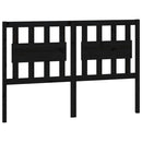 sengegærde 125,5x4x100 cm massivt fyrretræ sort