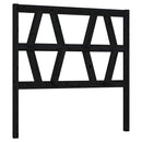 sengegærde 81x4x100 cm massivt fyrretræ sort