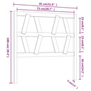 sengegærde 81x4x100 cm massivt fyrretræ sort