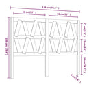 sengegærde 126x4x100 cm massivt fyrretræ