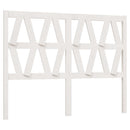 sengegærde 126x4x100 cm massivt fyrretræ hvid
