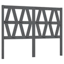 sengegærde 126x4x100 cm massivt fyrretræ grå