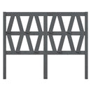sengegærde 126x4x100 cm massivt fyrretræ grå
