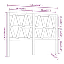 sengegærde 126x4x100 cm massivt fyrretræ grå