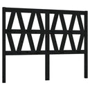 sengegærde 126x4x100 cm massivt fyrretræ sort