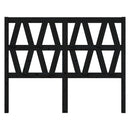 sengegærde 126x4x100 cm massivt fyrretræ sort