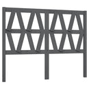 sengegærde 146x4x100 cm massivt fyrretræ grå