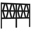 sengegærde 166x4x100 cm massivt fyrretræ sort
