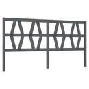 sengegærde 206x4x100 cm massivt fyrretræ grå