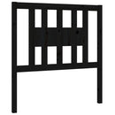sengegærde 81x4x100 cm massivt fyrretræ sort
