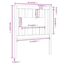 sengegærde 81x4x100 cm massivt fyrretræ sort