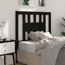 sengegærde 96x4x100 cm massivt fyrretræ sort