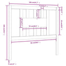 sengegærde 106x4x100 cm massivt fyrretræ grå