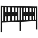 sengegærde 126x4x100 cm massivt fyrretræ sort