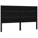 sengegærde 126x4x100 cm massivt fyrretræ sort