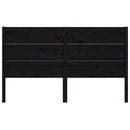 sengegærde 206x4x100 cm massivt fyrretræ sort