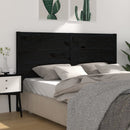 sengegærde 206x4x100 cm massivt fyrretræ sort