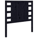 sengegærde 81x4x100 cm massivt fyrretræ sort