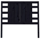 sengegærde 106x4x100 cm massivt fyrretræ sort