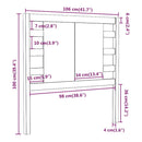 sengegærde 106x4x100 cm massivt fyrretræ sort