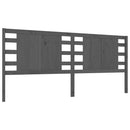 sengegærde 146x4x100 cm massivt fyrretræ grå