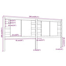 sengegærde 166x4x100 cm massivt fyrretræ sort