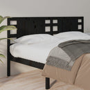 sengegærde 166x4x100 cm massivt fyrretræ sort