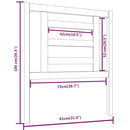 sengegærde 81x4x100 cm massivt fyrretræ hvid
