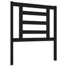 sengegærde 81x4x100 cm massivt fyrretræ sort
