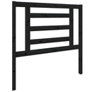 sengegærde 96x4x100 cm massivt fyrretræ sort