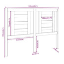 sengegærde 126x4x100 cm massivt fyrretræ