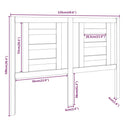sengegærde 126x4x100 cm massivt fyrretræ hvid