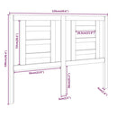 sengegærde 126x4x100 cm massivt fyrretræ grå