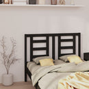 sengegærde 126x4x100 cm massivt fyrretræ sort