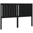 sengegærde 145,5x4x100 cm massivt fyrretræ sort