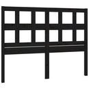 sengegærde 165,5x4x100 cm massivt fyrretræ sort