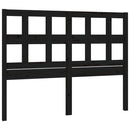 sengegærde 205,5x4x100 cm massivt fyrretræ sort