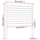 sengegærde 96x4x100 cm massivt fyrretræ sort