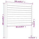 sengegærde 106x4x100 cm massivt fyrretræ